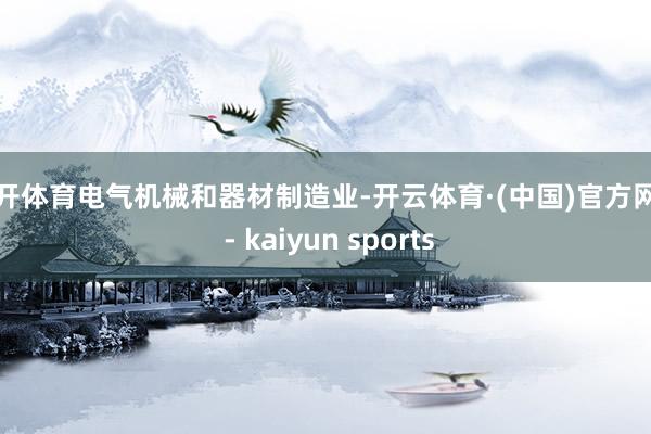 云开体育电气机械和器材制造业-开云体育·(中国)官方网站 - kaiyun sports