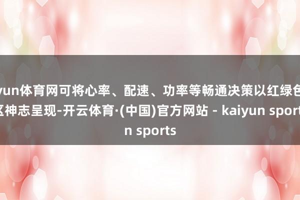 开yun体育网可将心率、配速、功率等畅通决策以红绿色分区神志呈现-开云体育·(中国)官方网站 - kaiyun sports