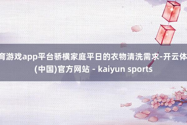 体育游戏app平台骄横家庭平日的衣物清洗需求-开云体育·(中国)官方网站 - kaiyun sports