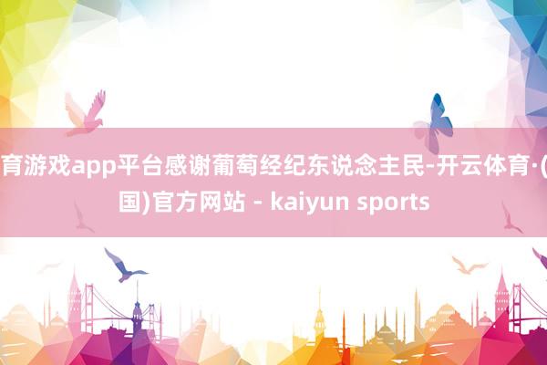 体育游戏app平台感谢葡萄经纪东说念主民-开云体育·(中国)官方网站 - kaiyun sports