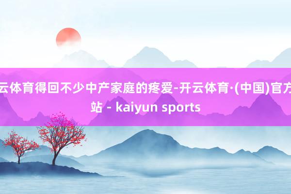 开云体育得回不少中产家庭的疼爱-开云体育·(中国)官方网站 - kaiyun sports