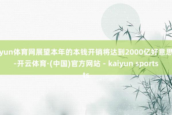 开yun体育网展望本年的本钱开销将达到2000亿好意思元-开云体育·(中国)官方网站 - kaiyun sports
